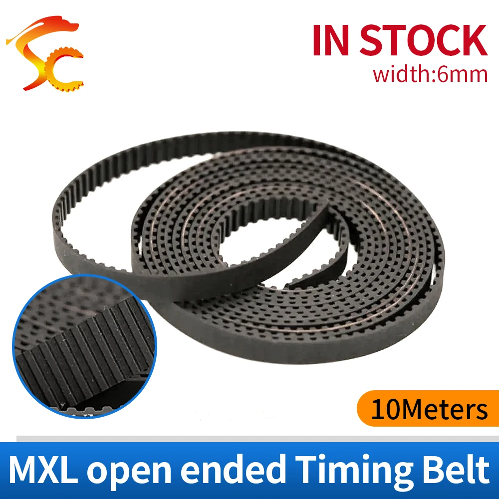 

High Quality 10meters/LOT MXL 6mm timing belt Pitch=2.032 open rubber belt width 6mm 3D Printer belt Free Shipping