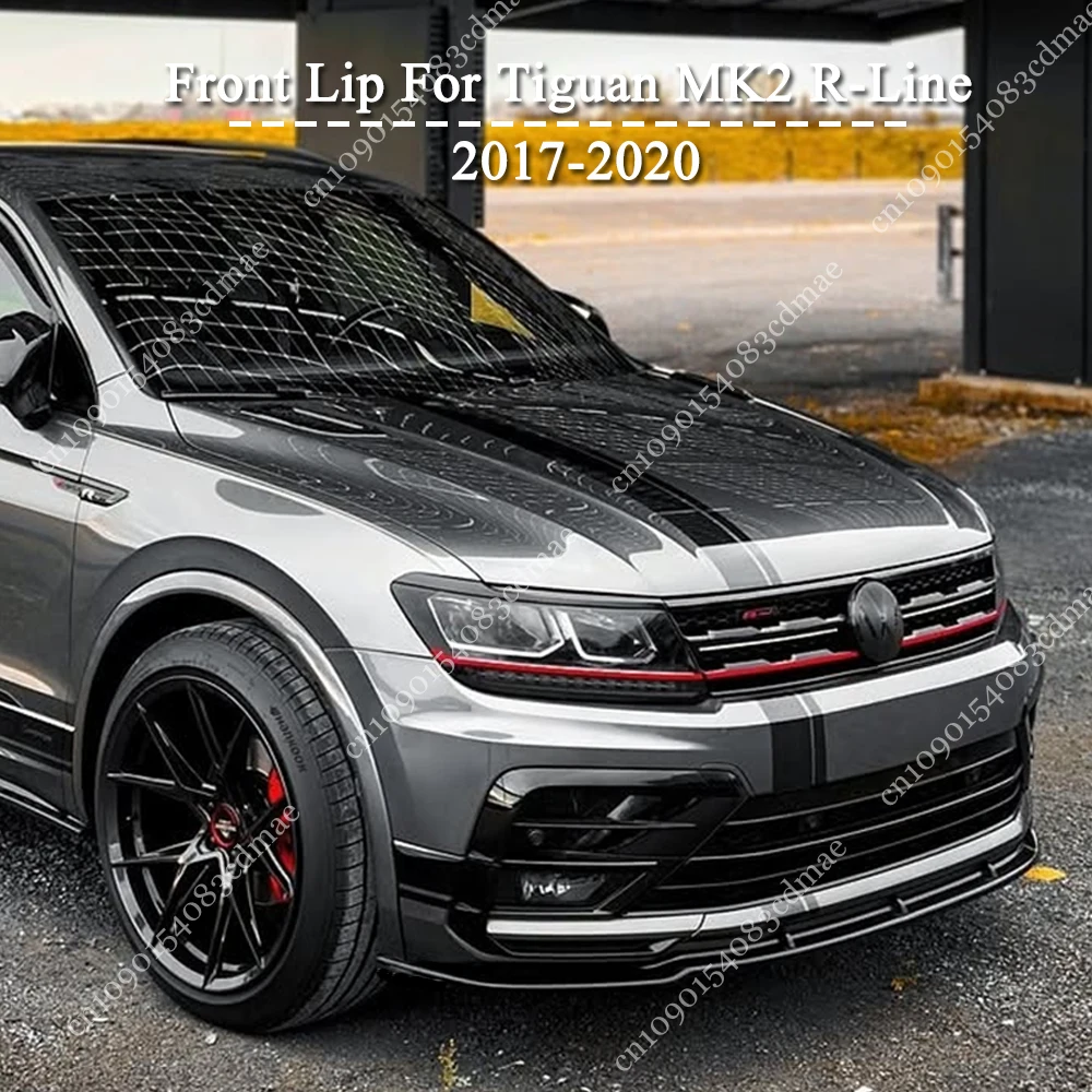 폭스 바겐 Tiguan MK2 R-라인 앞 범퍼 스플리터 립 디퓨저 스포일러 프로텍터 2017 2018 2019 2020 액세서리 튜닝
