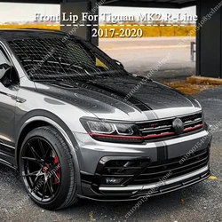For Volkswagen Tiguan MK2 R-Line Front Bumper Splitter Lip Diffuser Spoiler Protector 2017 2018 2019 2020 Accessories Tuning