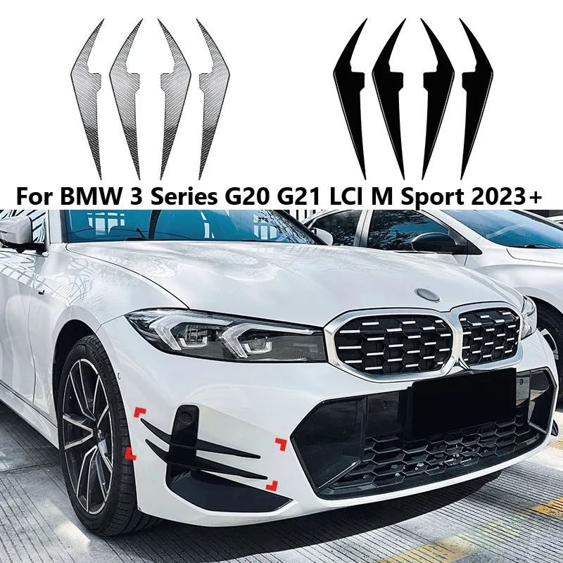 

Car Front Side Wind Knife Trim For BMW 3 Series G20 G21 LCI M Sport 2023+ Splitters Spoiler Exterior Tuning Car Accessories