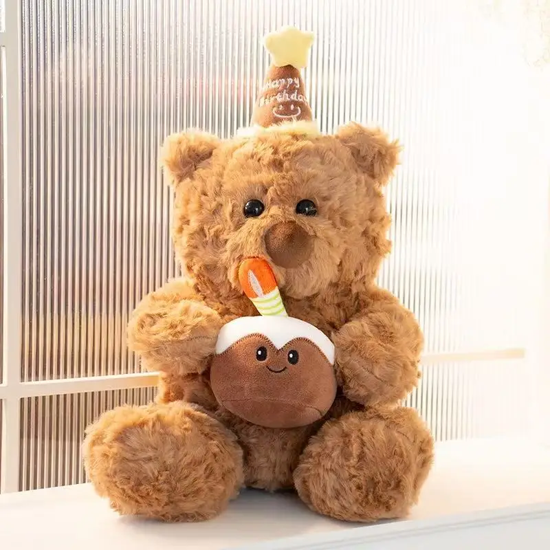 Anime-Plüschtier, 40/50 cm, niedliche gefüllte Geburtstagsbärenpuppe, weiches Weihnachts-Erntedankfest-Geschenk, ideale süße Bärenpuppe