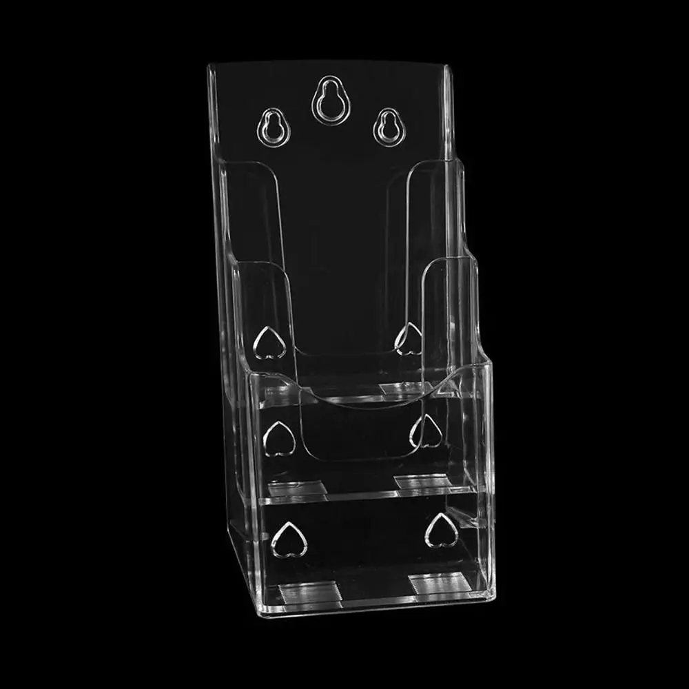 1Pcs Display Rack Card Storage Holder Desktop Basket Acrylic Photo Card Collection Organizer Photocard Stickers Transparent