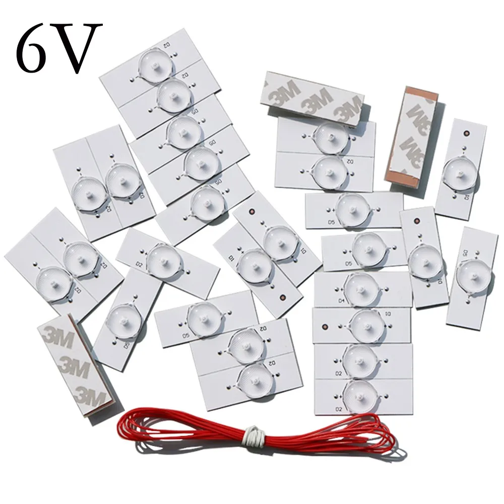 3V 6V SMD Lamp Beads With Optical Lens Fliter for 32-65 Inch LED TV Repair With 2M Cable LED Backlight Strip Accessories