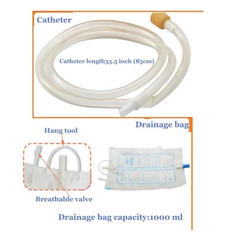 1 مجموعة المحمولة قابلة لإعادة الاستخدام الذكور والإناث كيس البول مبولة مبولة جامع سلس البول #2