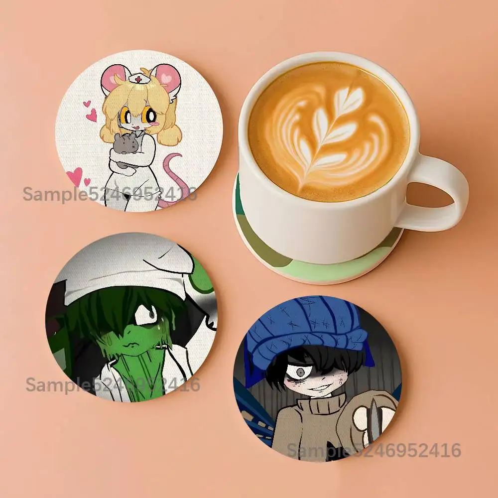 

T-Terrible Mouse TM Lorna Round Wooden Coasters For Design Suitable for Drinks Tea,Coffee Home Perfect Gift Holidays
