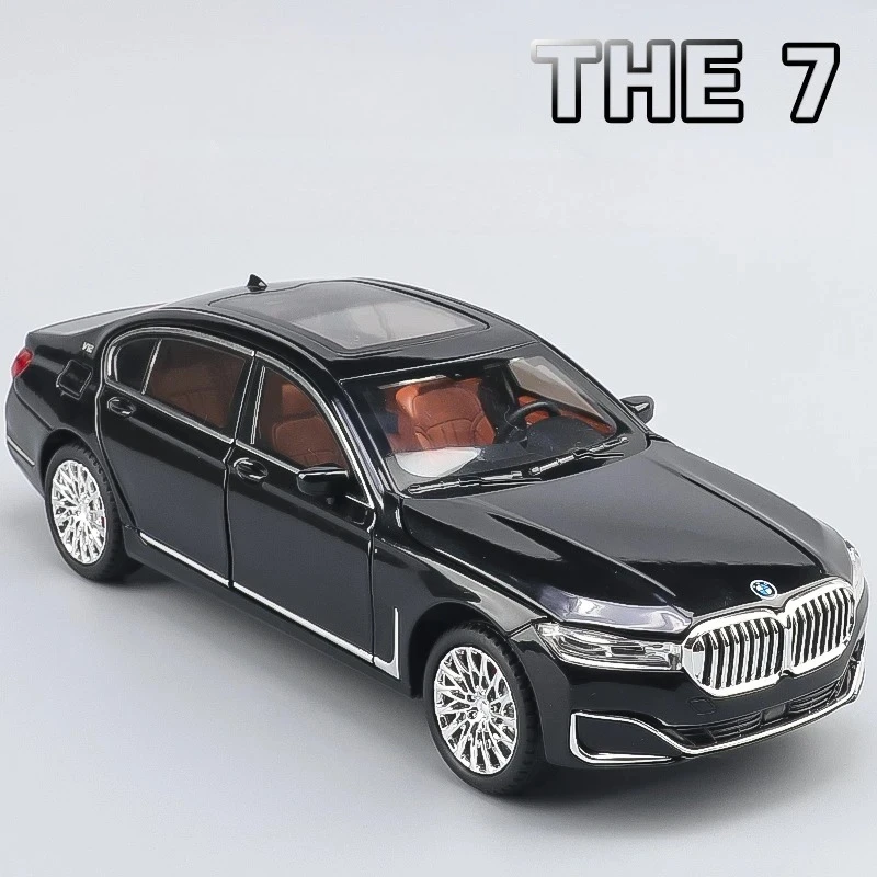 

Масштабная модель автомобиля 1:24 760LI, высокодетализированная, из литого металла, со звуком и светом, с функцией отката, коллекционная, детская игрушка, подарок