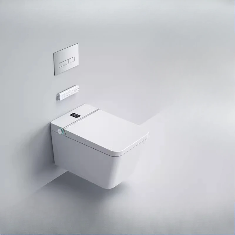 Intelligent wall-mounted toilet household hidden hanging row wall-mounted suspended toilet