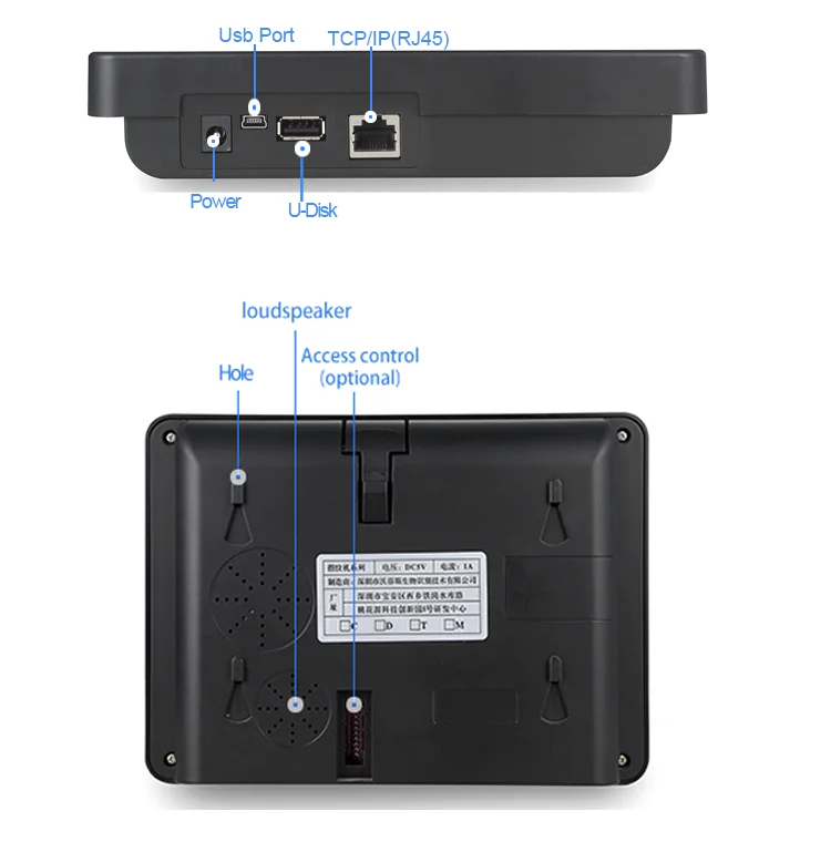001 Software em nuvem gratuito GSM/GPRS WiFi baseado em dispositivo biométrico de atendimento com impressão digital Rfid