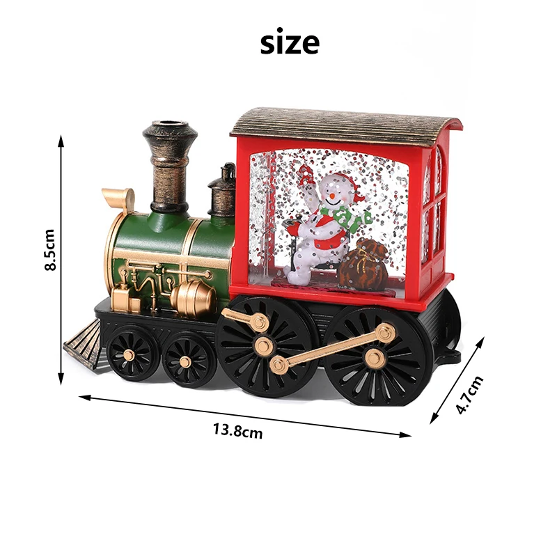 Christmas Train Santa Claus Snowman Eve Box Lantern Table Led Train for Interior Scene Props Ornaments Table Decoration