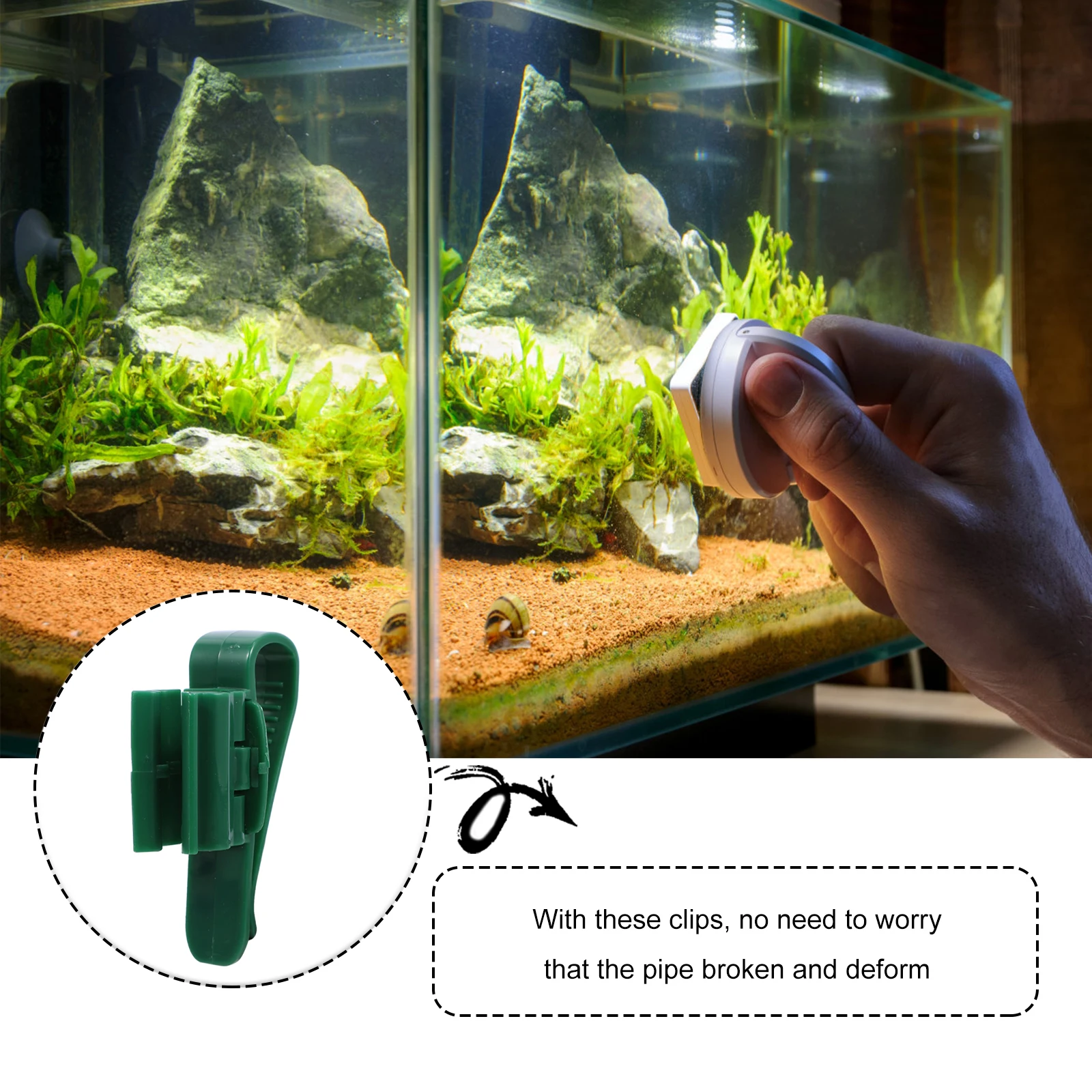 

4 Pcs Aquarium Hose Clips Durable Plastic Fixing Clamps for Fish Tank Filter Pipe Mounting Easy Installation Water Pipe Holder