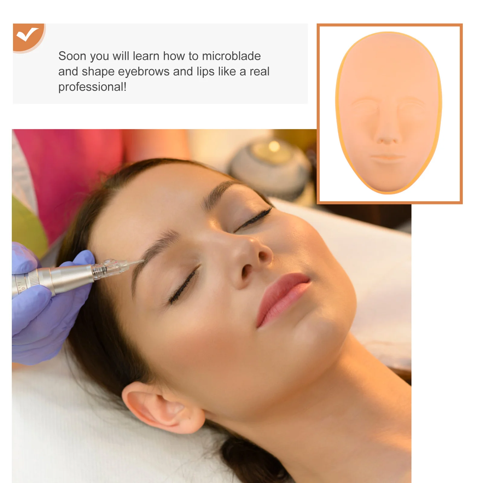 

Silicone Mannequin Mold Tattoo Practice Skin For Eyebrow Microblading Silicone Mannequin Head Training Reusable Face Skin Base