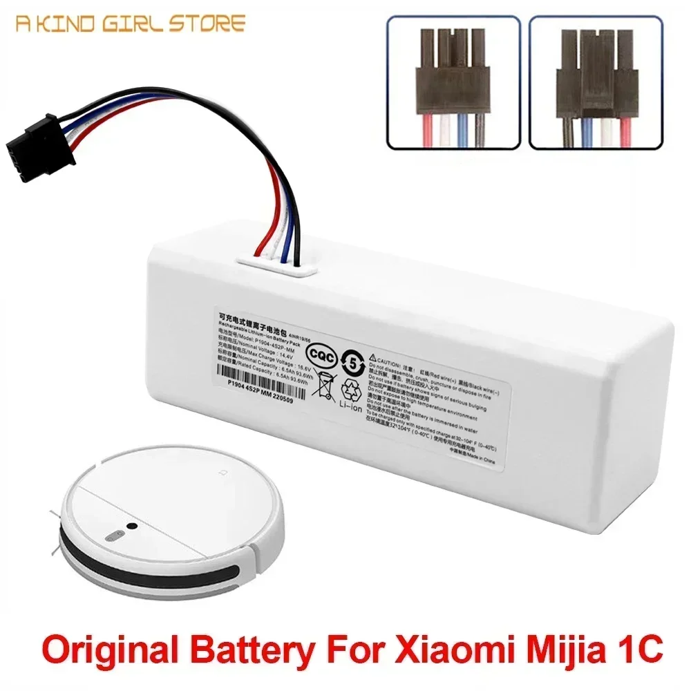 battery for Xiaomi Mijia Mi 1C robot vacuum cleaner STYTJ01ZHM Robot Vacuum Mop Cleaner original 14.4v 6500mAh battery pack