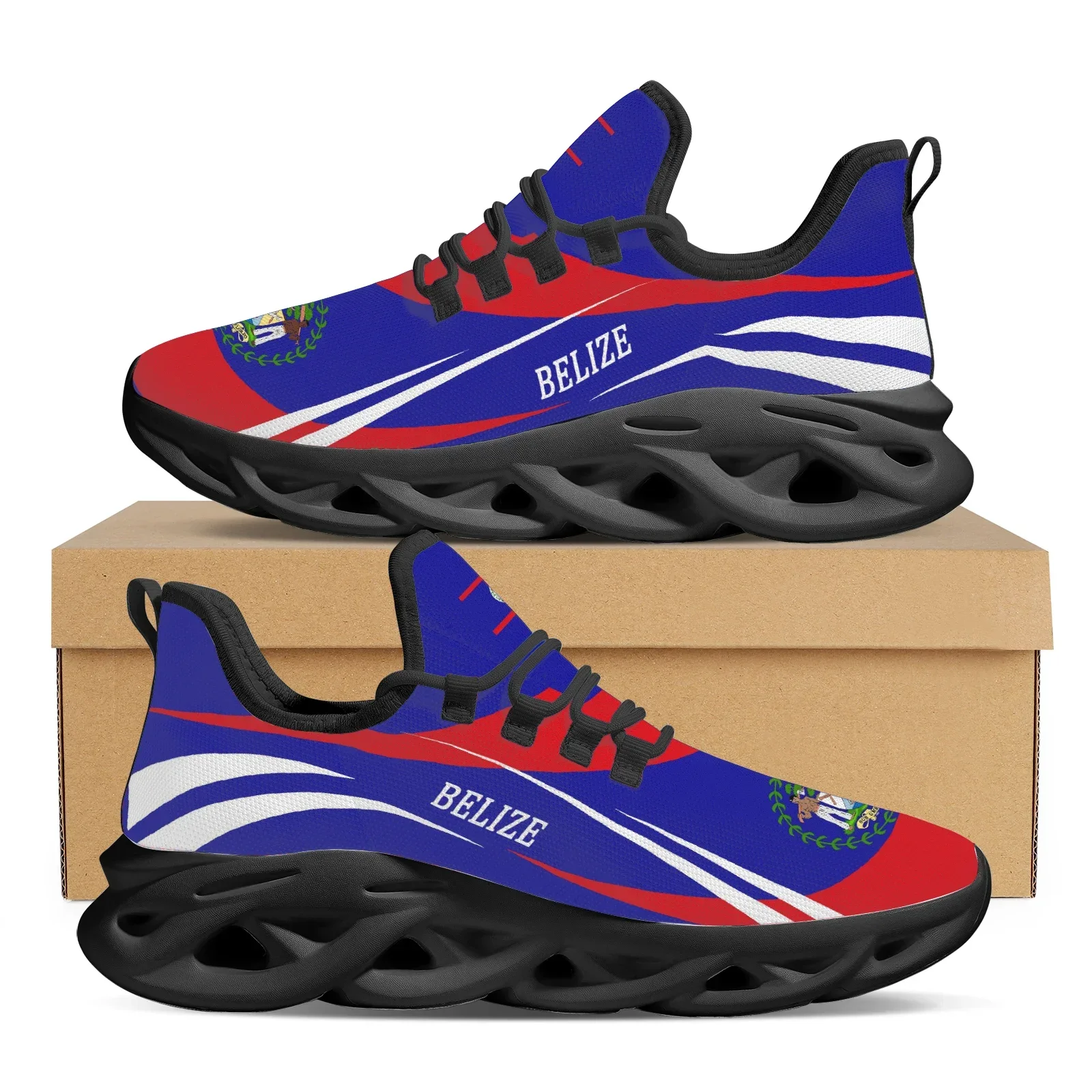Blue Brazil Flag Design National Emblem Printing Fashion Patriotic Lightweight Outdoor Shoes Platform Sneakers