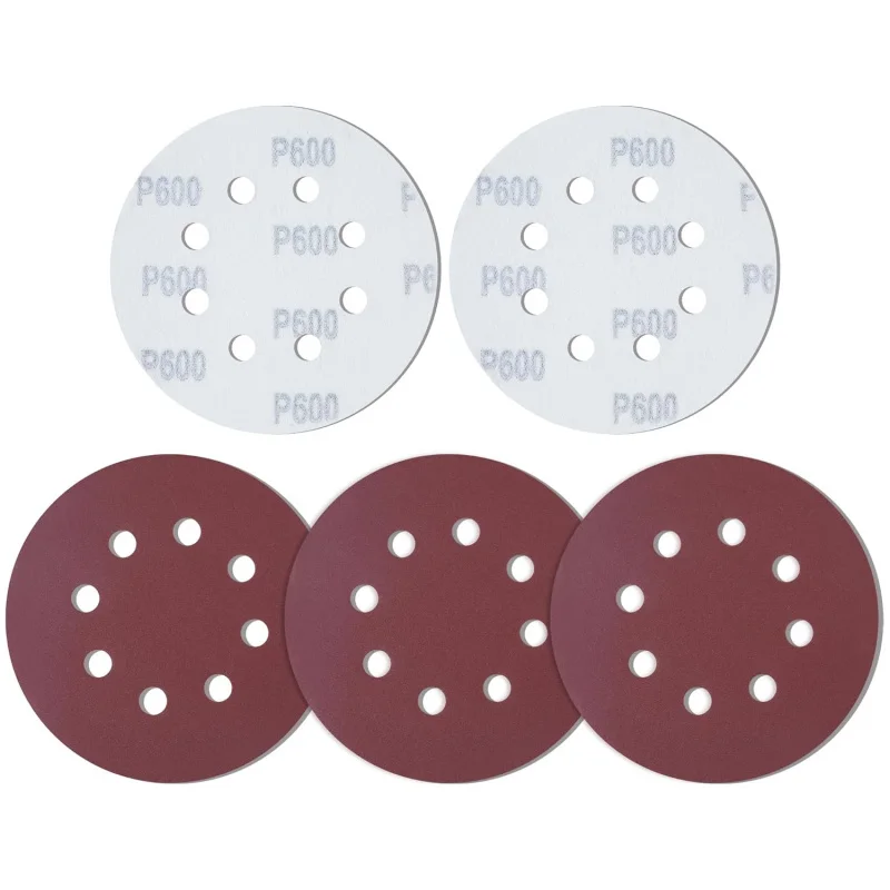 125mm Random Orbital Sander Discs 240/320/600/800 Grits Aluminum Oxide Polish Stone Grinding