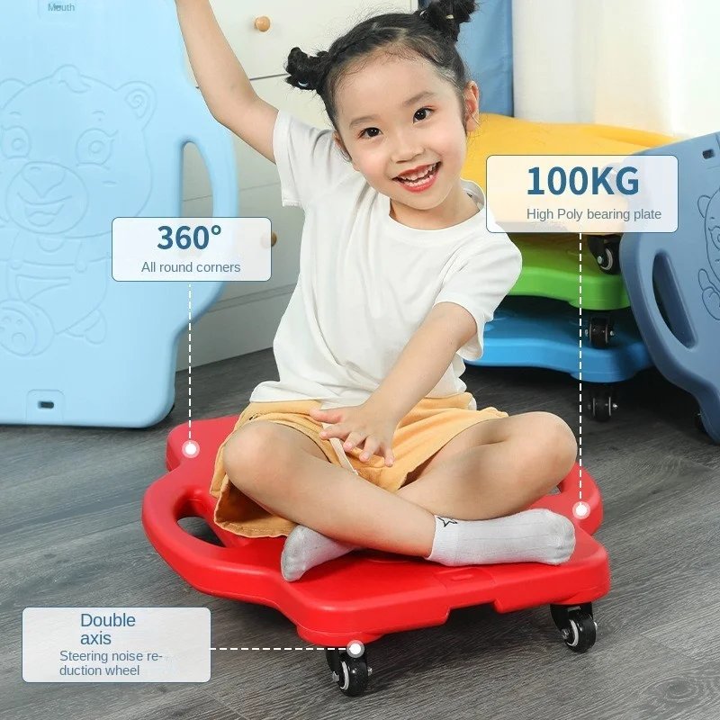 Children's Four-wheel Scooter Home Vestibular Sensory Training Toy, Balance Board, Kindergarten Outdoor Sports Scooter Inmotion