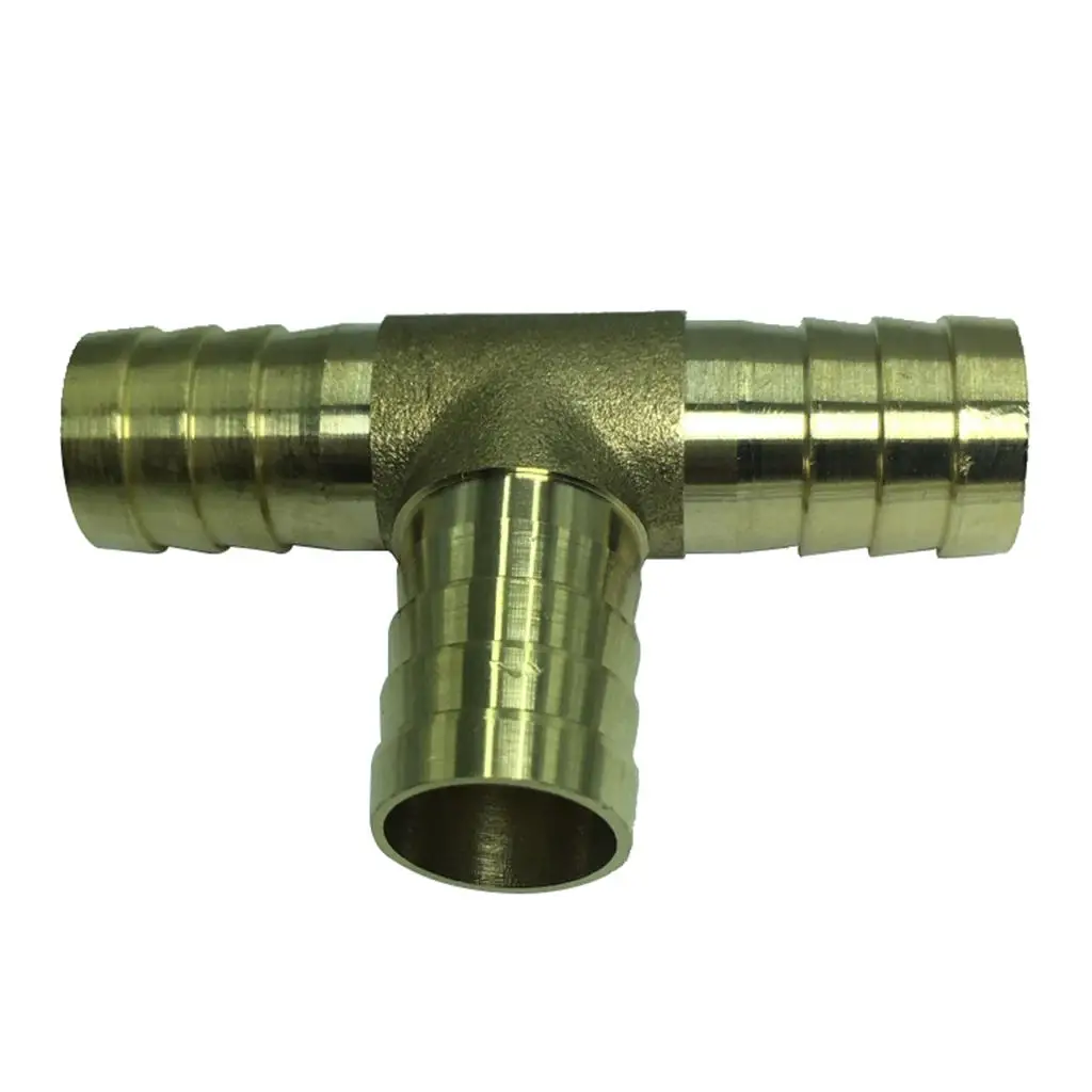 Brass Male Thread Pipe Fittings Barbed Hose T Shaped Connector Coupler