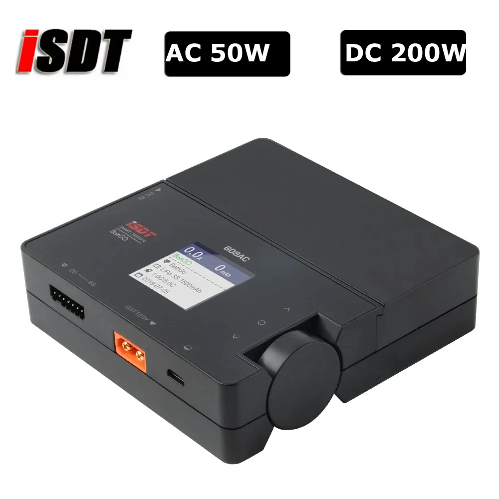 ISDT 608AC AC 50W DC 200W 8A BattGo Smart Battery Charger Discharger EU/US Plug for RC FPV Racing Drone RC Quadcopter Parts