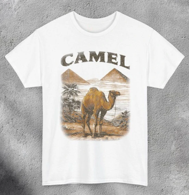Vintage Cotton Short Sleeve Casual 90s Camel Graphic Print T-shirt Men Women Clothing Harajuku Tops Retro Camel Tee 2026 Summer