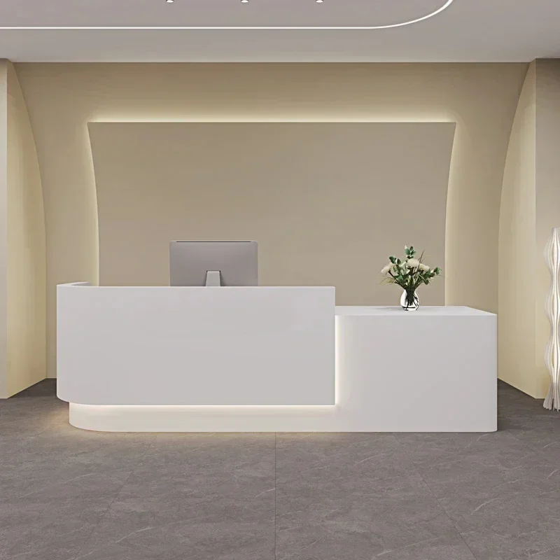 Business Table Computer Desks Coffee Computer Distillation Wall Customer Center Counter Desk Motion Nordic Backyard Furniture