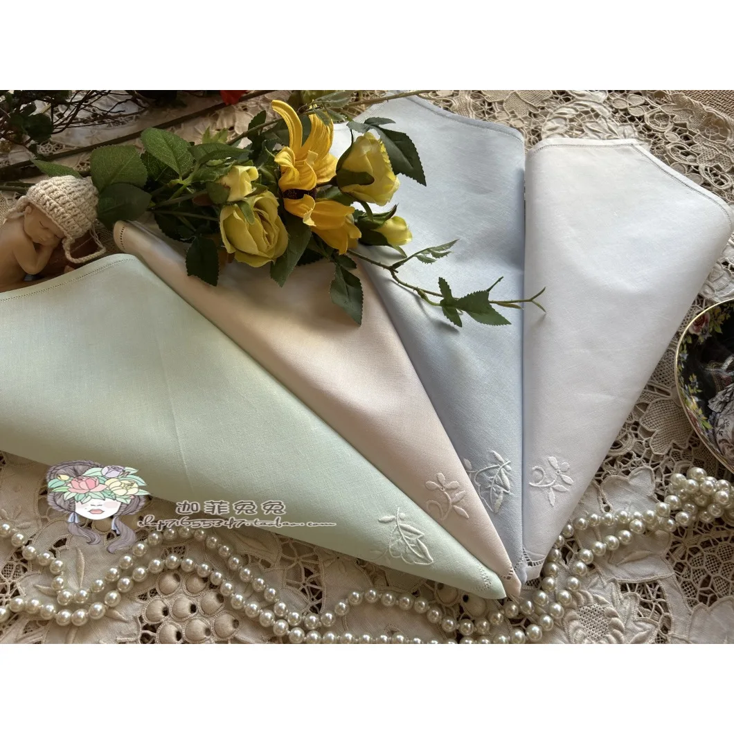 12 pezzi 27X27CM Tovaglioli Esportazione Tovagliolo colorato in cotone e lino