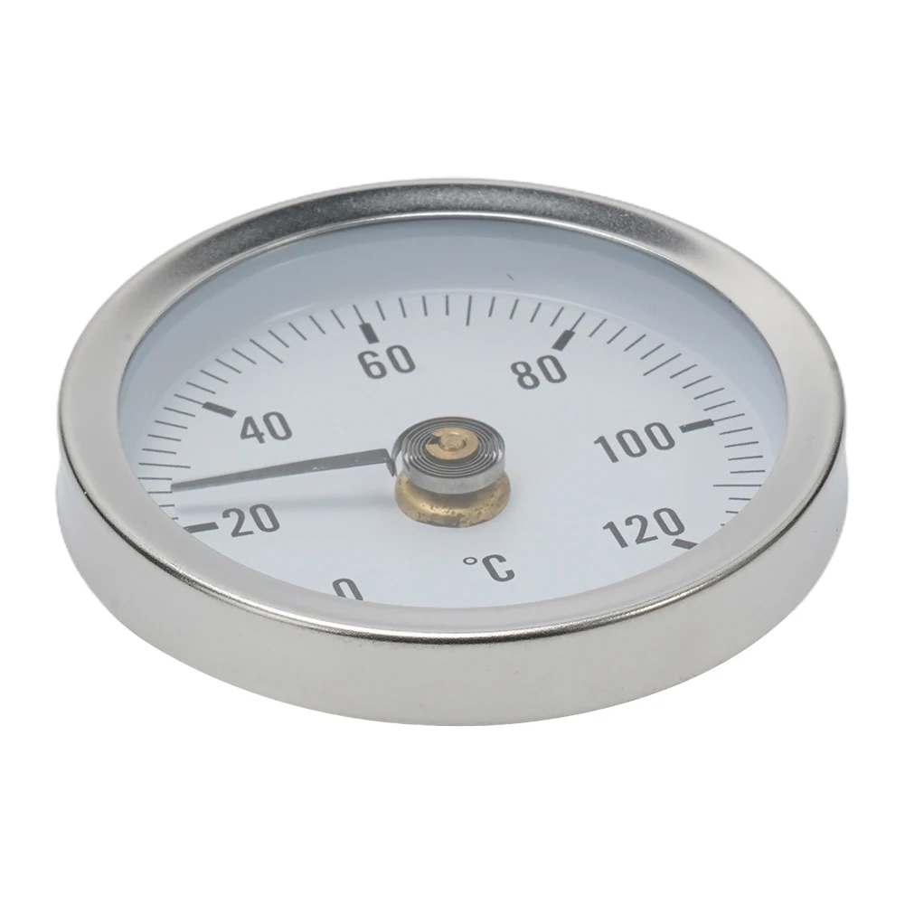 Bimetal Pipe Thermometers Industrial Pipeline Measuring Rohrthermometer Thermometer 63mm Clamp-on Heating Pipe