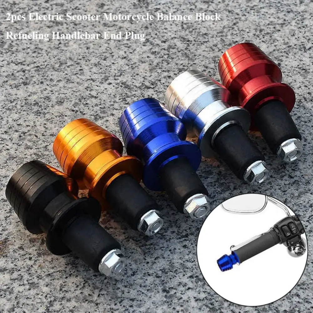 2pcs 5 Colors Motorcycle Balance Block 63*22mm Refueling Handlebar Plug Anti Drop Accessories Electric Scooter Parts