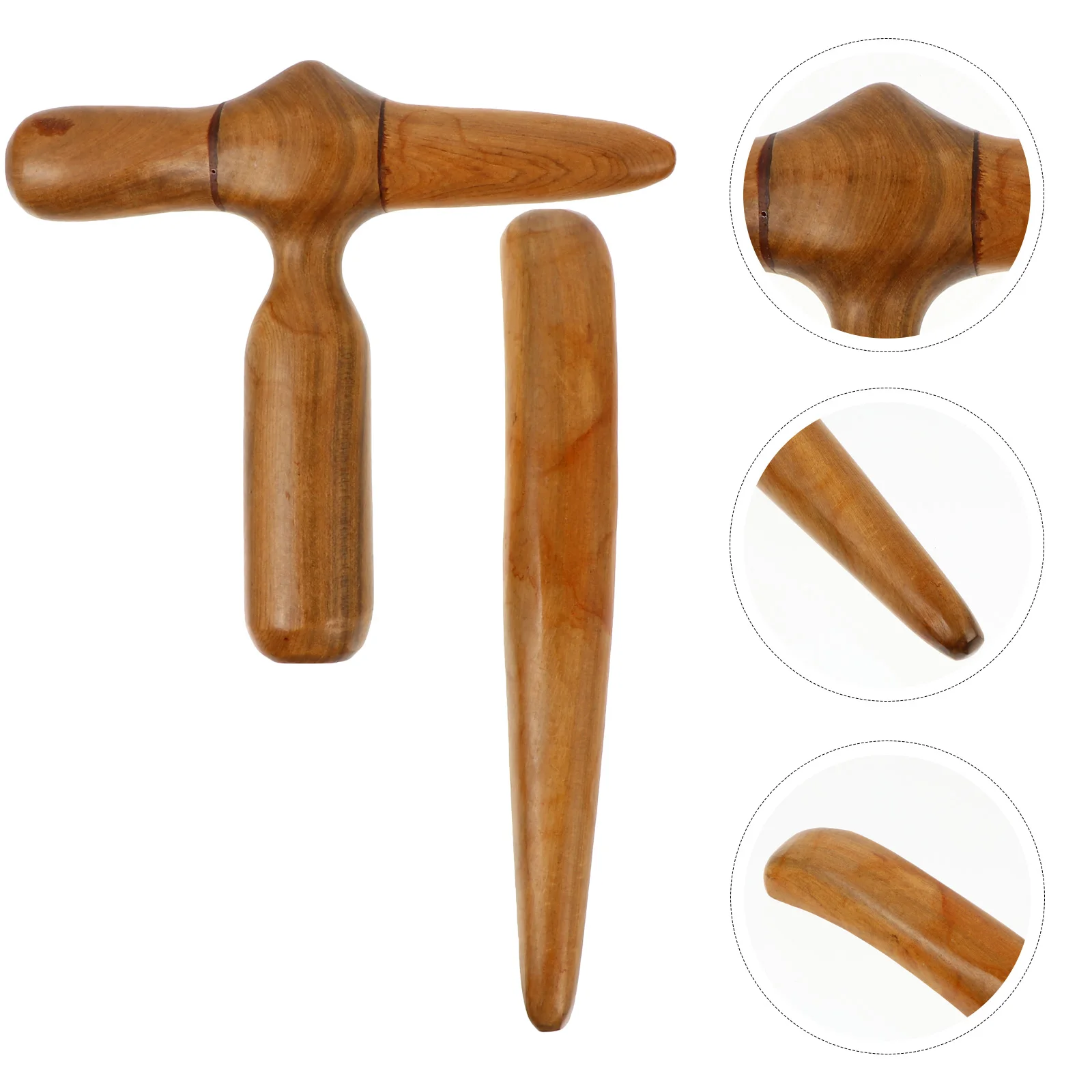 

2pcs Sandalwood Scraping Board Natural Wood Massager Face Neck Foot Scraping Scraping Tool Wooden Manual Massage Stick