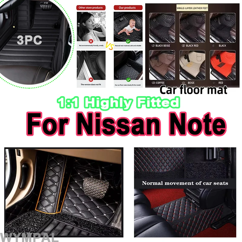 

Luxury Waterproof Car Floor Mats For Nissan Note e-Power E13 2WD 4WD 2021~2023 Floor Mats Accesorios Auto protective full set