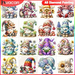 HUACAN Diamond Painting Gnome Embroidery Cross Stitch Cartoon Mosaic New Arrival 5D DIY Picture Rhinestones Handmade Gift