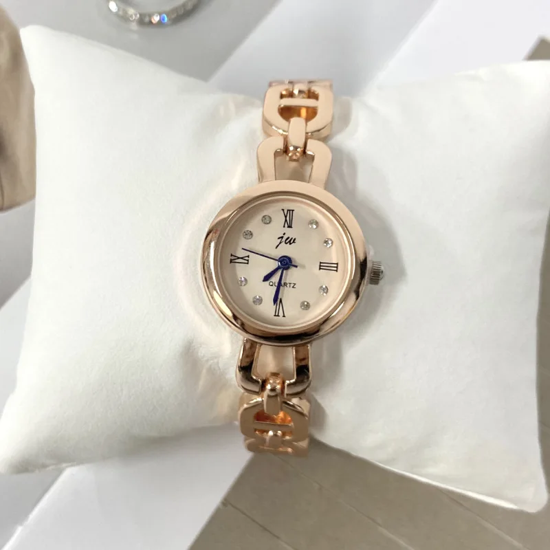 ساعة أنيقة للنساء ساعات كوارتز ذهبية فضية معدنية باند السيدات Reloj أنثى سوار Orologio الماس علبة صغيرة ساعة اليد