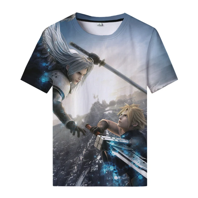 Final Fantasy VII Remake 3D Print Shirt Cool Sephiroth T Shirts For Men Women T-shirt Trend Personality T Shirt