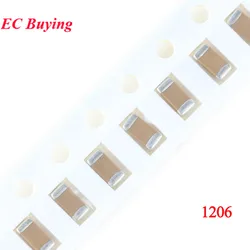 100pcs 1206 3216 SMD Chip Ceramic Capacitor 22pF 100pF 1NF 2.2NF 10NF 1uF 2.2uF 4.7uF 10uF 47uF 100uF 330uF 6.3V 10V 16V 25V 50V