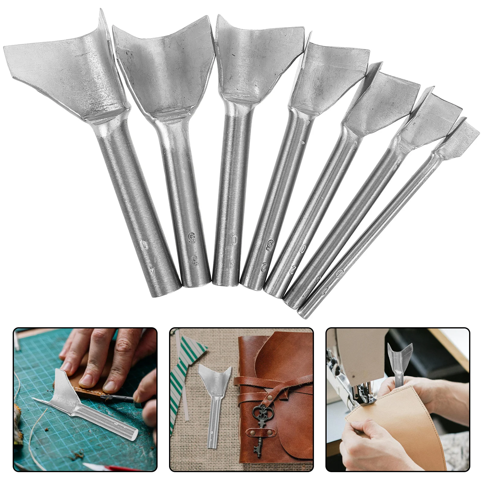 

1Set V-Shaped Punch Tools Precision Belt Edge Cutting DIY Leatherworking 10-40mm Hole Puncher Craft Kit