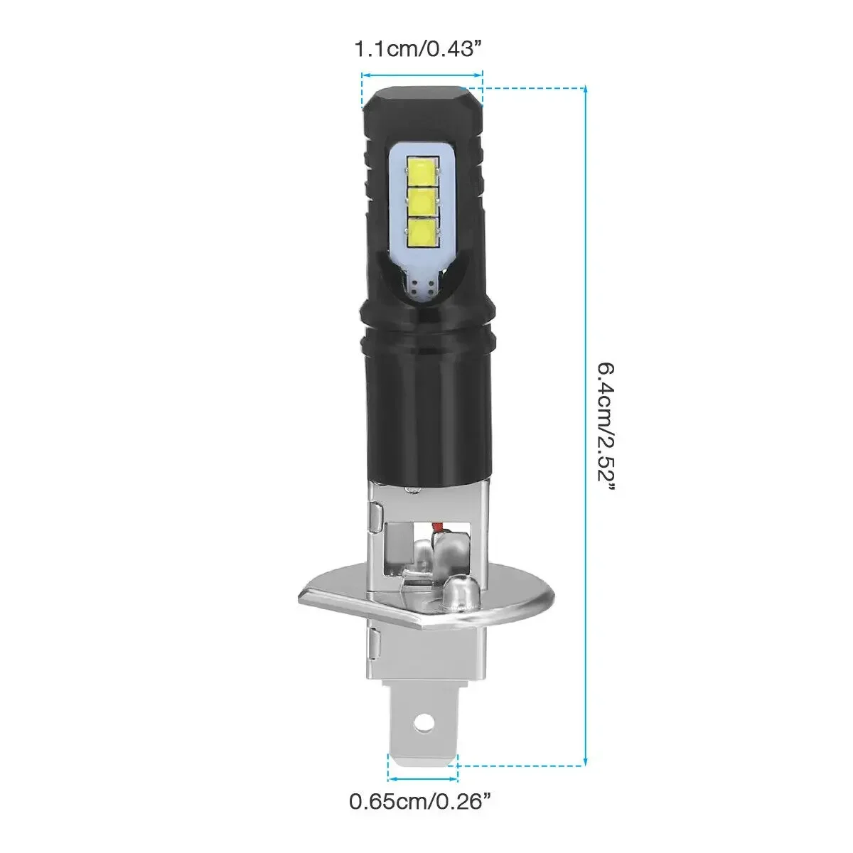 DRL LED 헤드라이트 전구 키트, 하이 빔 2525 칩, 안개등 주행등, 2x H1, 160W, 6000K, 6000LM, 매우 밝은 흰색, 자동차 12V