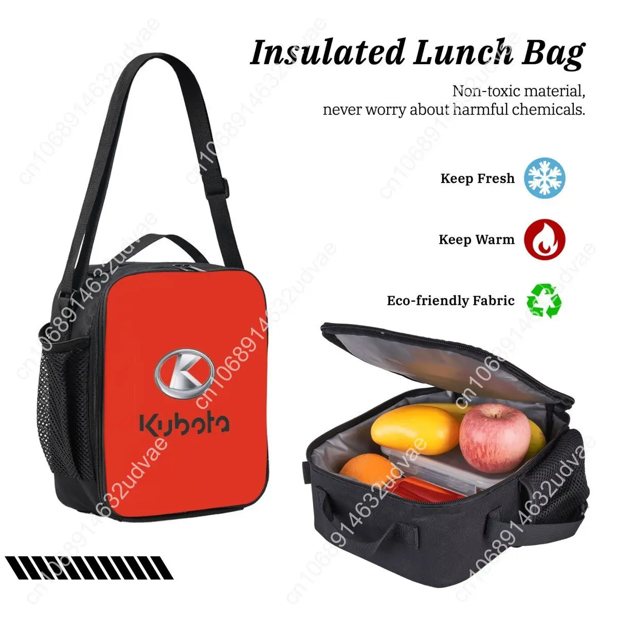 Kubota Tractor Backpack Student Boys Girls BookBag School Bag Computer Shoulder Bags 3ps Insulated Lunch Bag Pencil Case