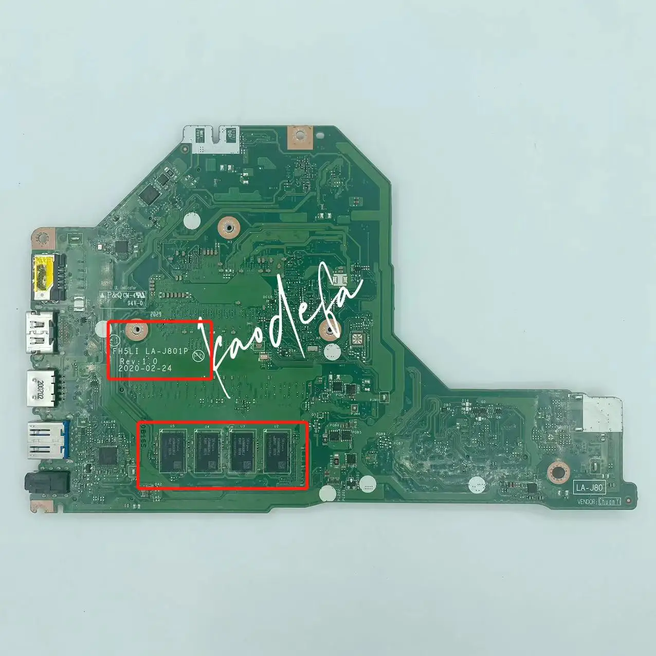 FH5LI LA-J801P Mainboard For ACER Aspire A315-56 Laptop Motherboard CPU:I5-1035G1 SRGKG RAM:4G DDR4 NBHS511002 100% Test Ok