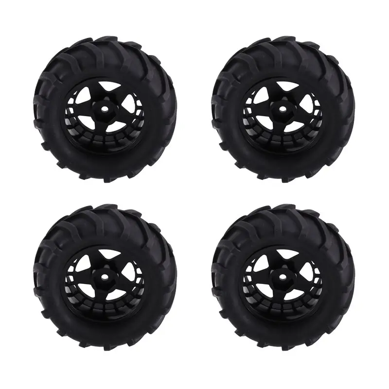 For TRAXXAS 1/16 E-Revo, For HSP 94186 For MJX 16208 RC Car Universal 80MM Tire Tyre Wheel 4Pcs Upgrade Accessories