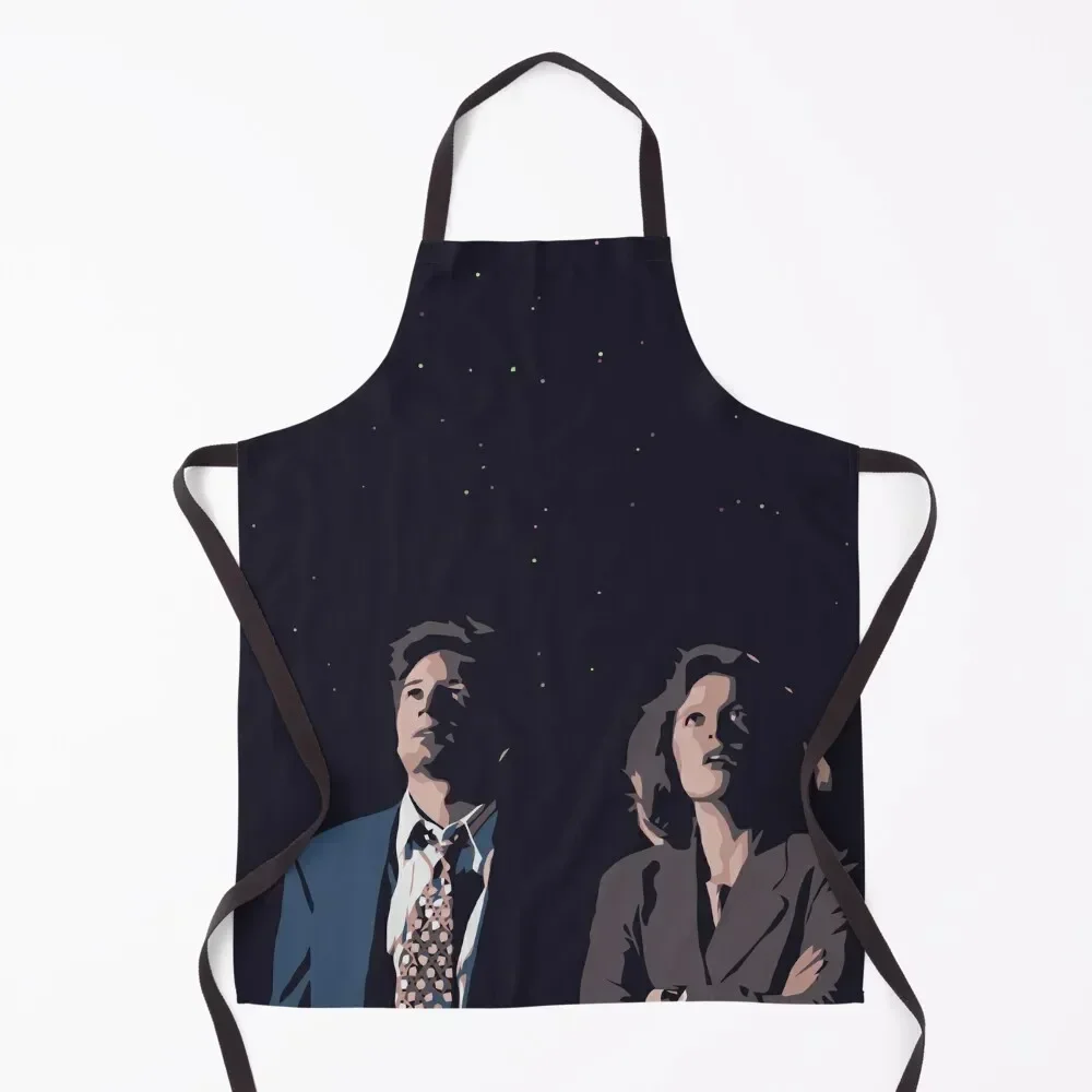 

Mulder and Scully looking at the stars Apron cook wear Kitchen Utensils For Men Hairdresser Apron