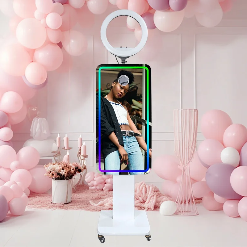 

Photo Booth Manufacturer Supply Digital DSLR Selfie Photo Booth Machine Portable Touch Screen Magic Mirror Photo Booth