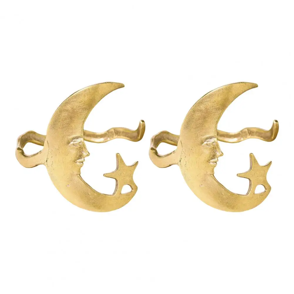Irregular Hammer Texture Bracelet Golden Star Moon Arm Cuff Bracelet Minimalist Upper Arm Bangle Set for Women for Summer