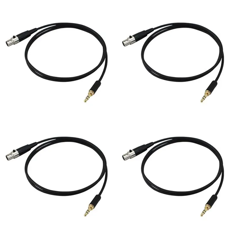 

4Pcs 3.5Mm Jack To 3Pin Mini XLR Female For BM800 PC Headphone Mixer Microphone Stereo Camera Amplifier 0.
