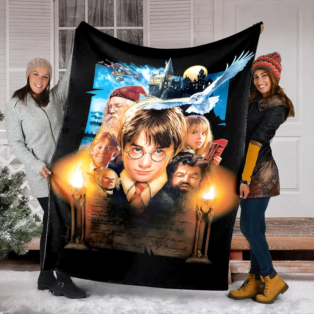 Magic Film Harry Potter Print Blanket Children Adult Blanket Soft Warm Bedding for Bed Sofa Travel Cover Blanket Children\'s Gift