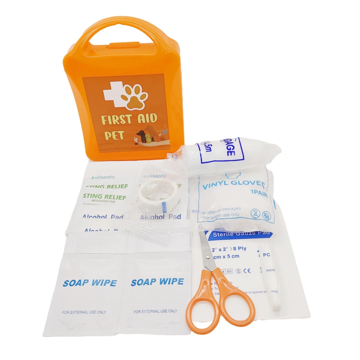 Portable Pet Emergency Kit Lightweight Dog First Aid Box Pets Care Travel Accessories for Wounds Cuts or Minor Injuries