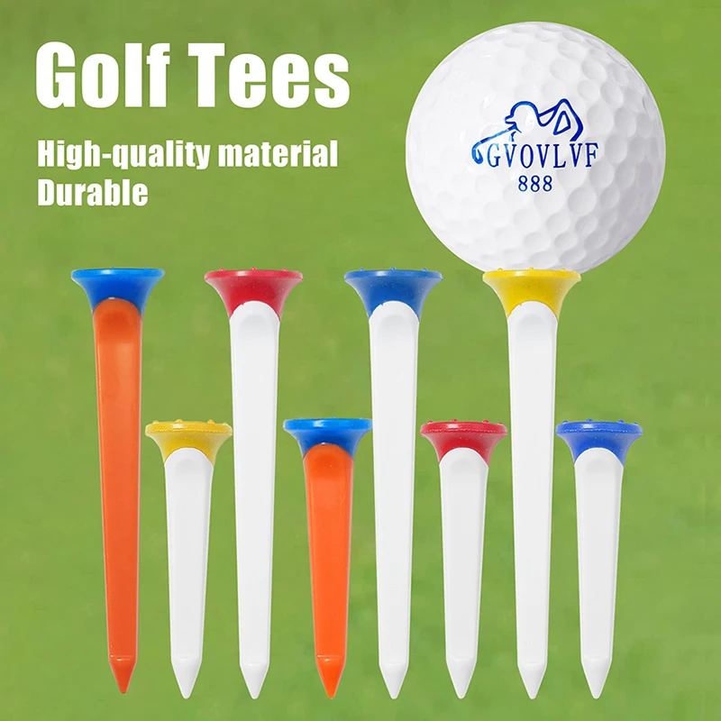 15 Stück/Packung Golf-Tees, langlebige Kunststoff-Golf-Tees, entworfen zur Verbesserung der Golfschussentfernung, zufällige Farbmischung, Golf-Zubehör