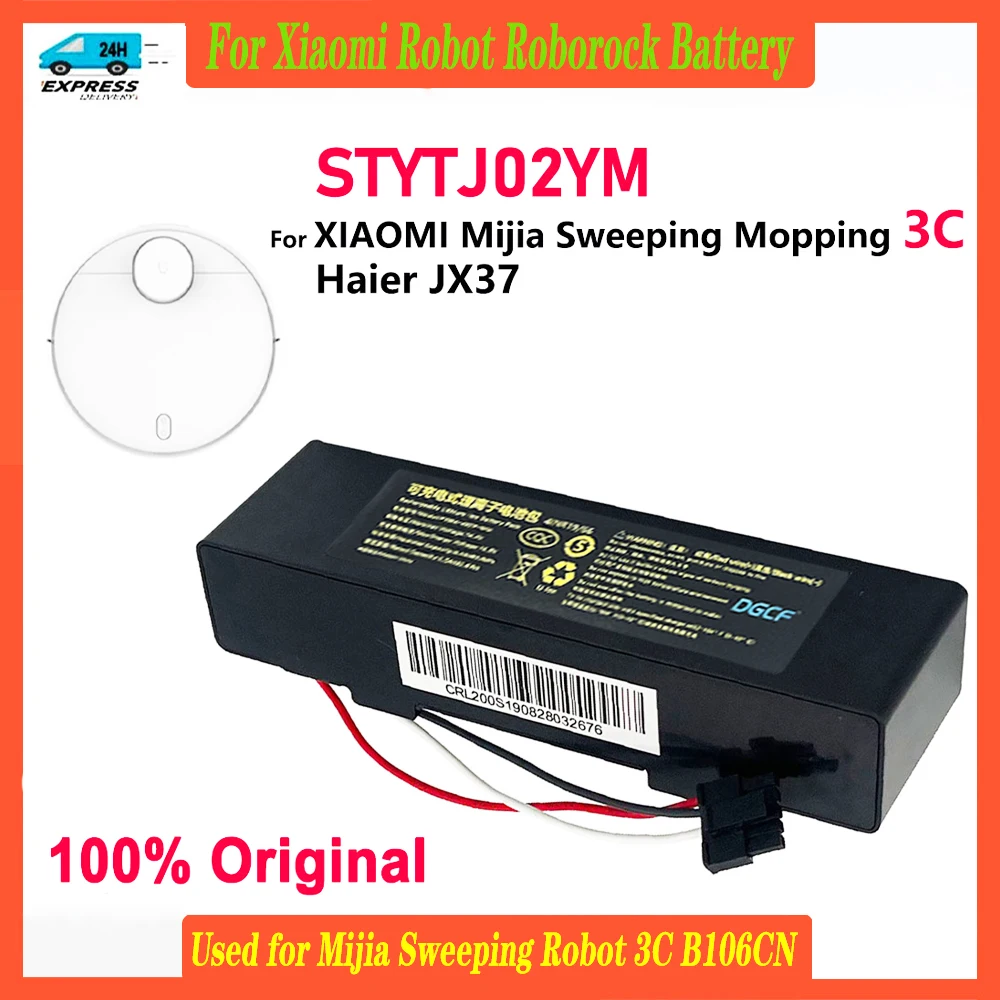 

18650 4S1P 14.8V 12800mAh Sweeper Battery for Xiaomi Mijia Mi Robot Vacuum-Mop P Sweeping Mopping Robot STYTJ02YM Li-ion Battery