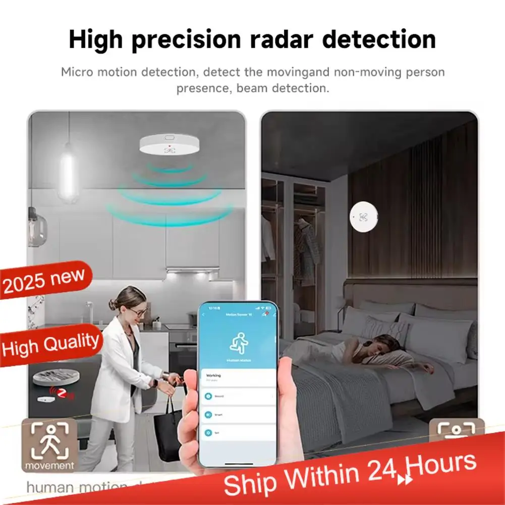 ~【A48T HOT】Tuya Zigbee 24G Human Presence Detector Person High Precision Rader Detection Motion Static Sensors