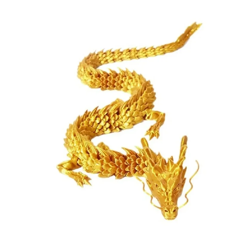 60CM 3D Printed Gem Dragon Crystal Fidget Toy Rotatable Articulated Dragon Gift for Kids with ADHD