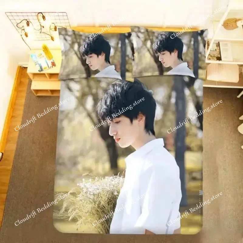 

TNT Yan Haoxiang HD Poster Pillowcase+ Duvet Cover Single Dormitory Student Knit YHX Lifestyle Photos Double Bedding Set026