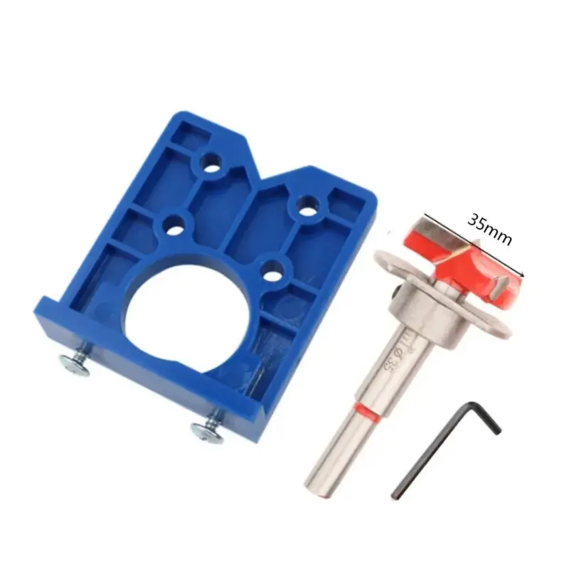 35mm Hinge Hole Drilling Guide Locator Hinge Drilling Jig Drill Bits Woodworking Door Hole Opener Cabinet Accessories Tools