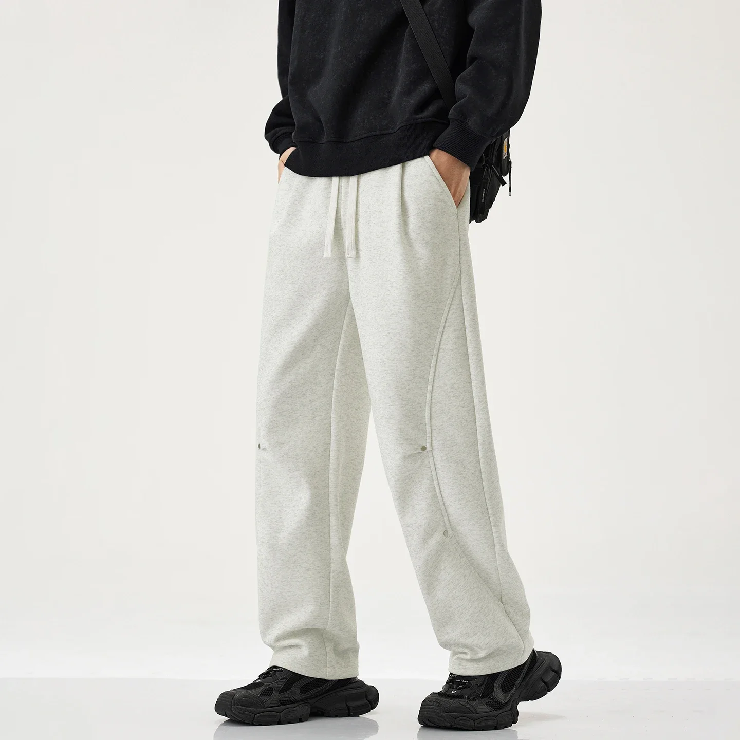 

Тяжелые спортивные спортивные штаны, мужские свободные прямые брюки, осень-зима 2023, новые повседневные брюки с широкими штанинами в стиле N